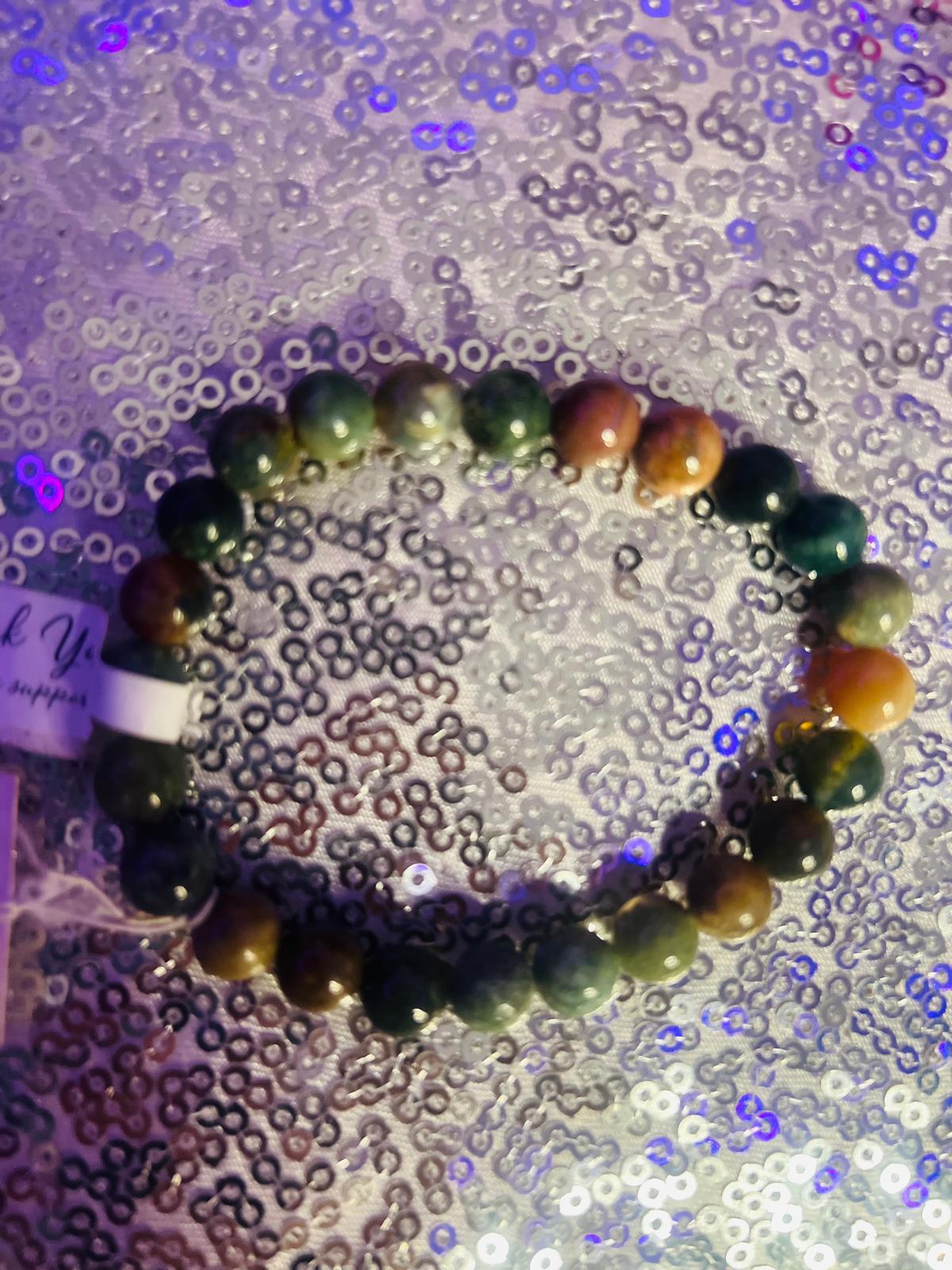 Indian Agate 8mm Bracelet