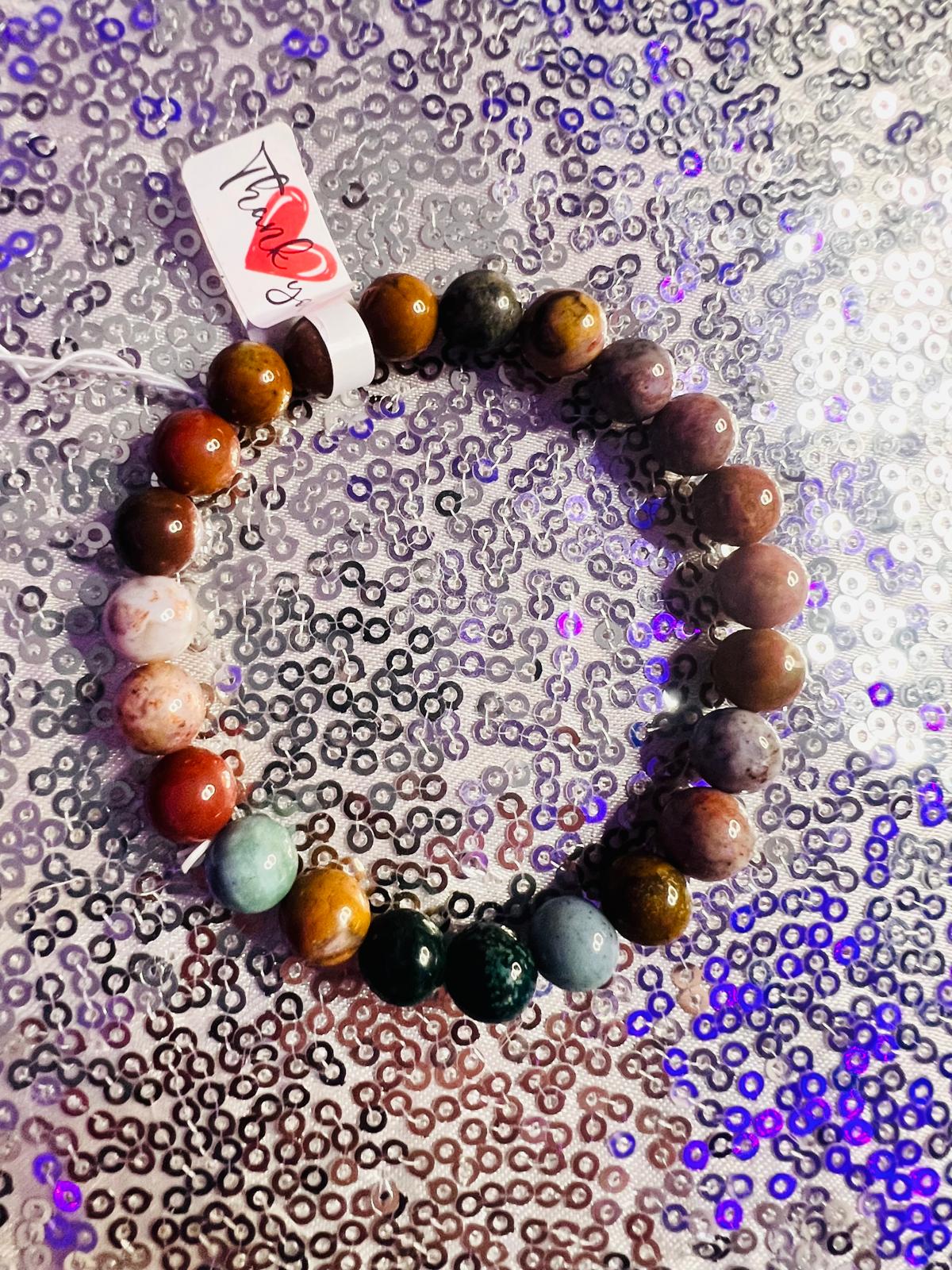 Ocean Agate 8mm Bracelet