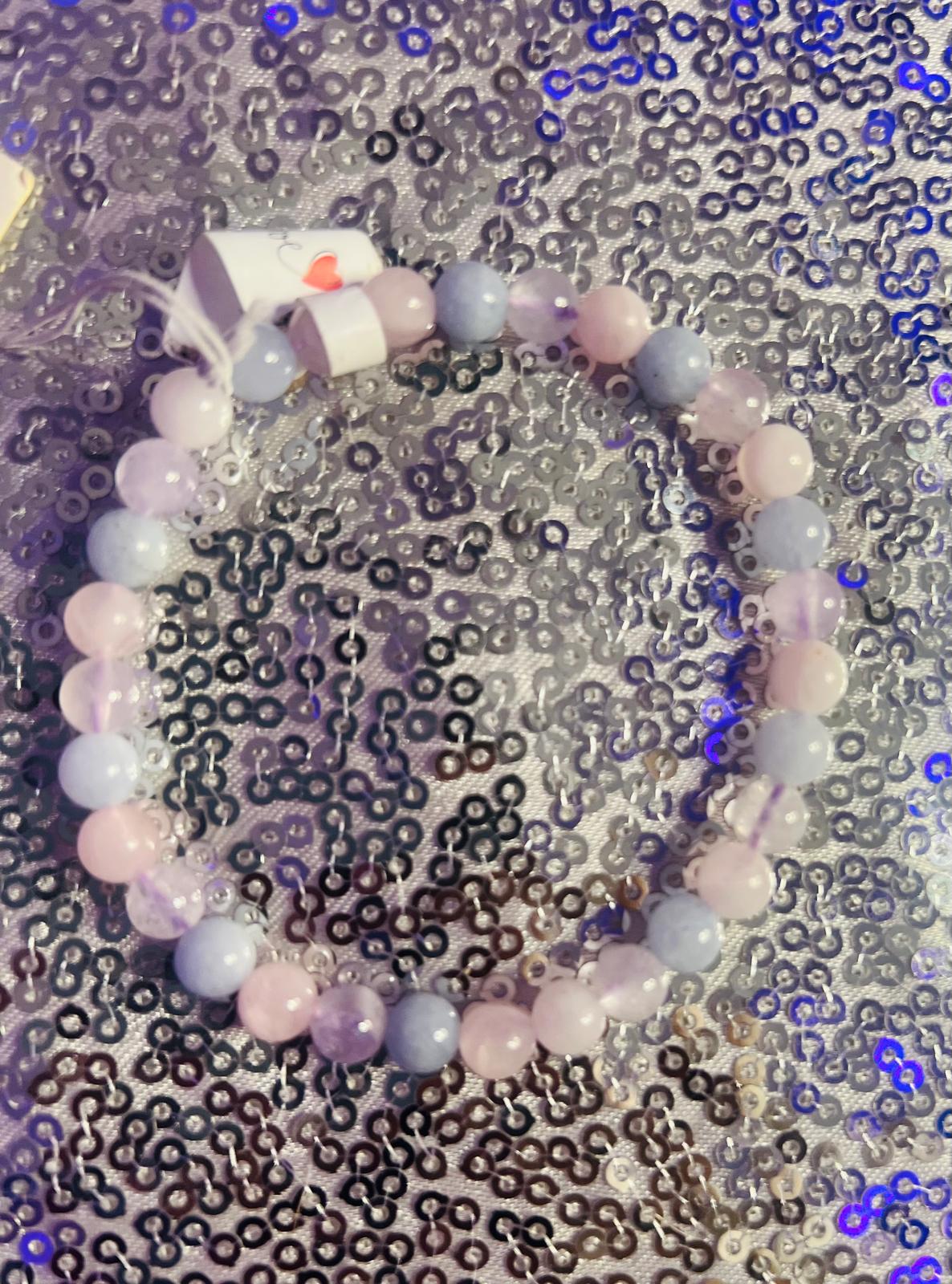 Purple Mixed Quartz 6mm Bracelet