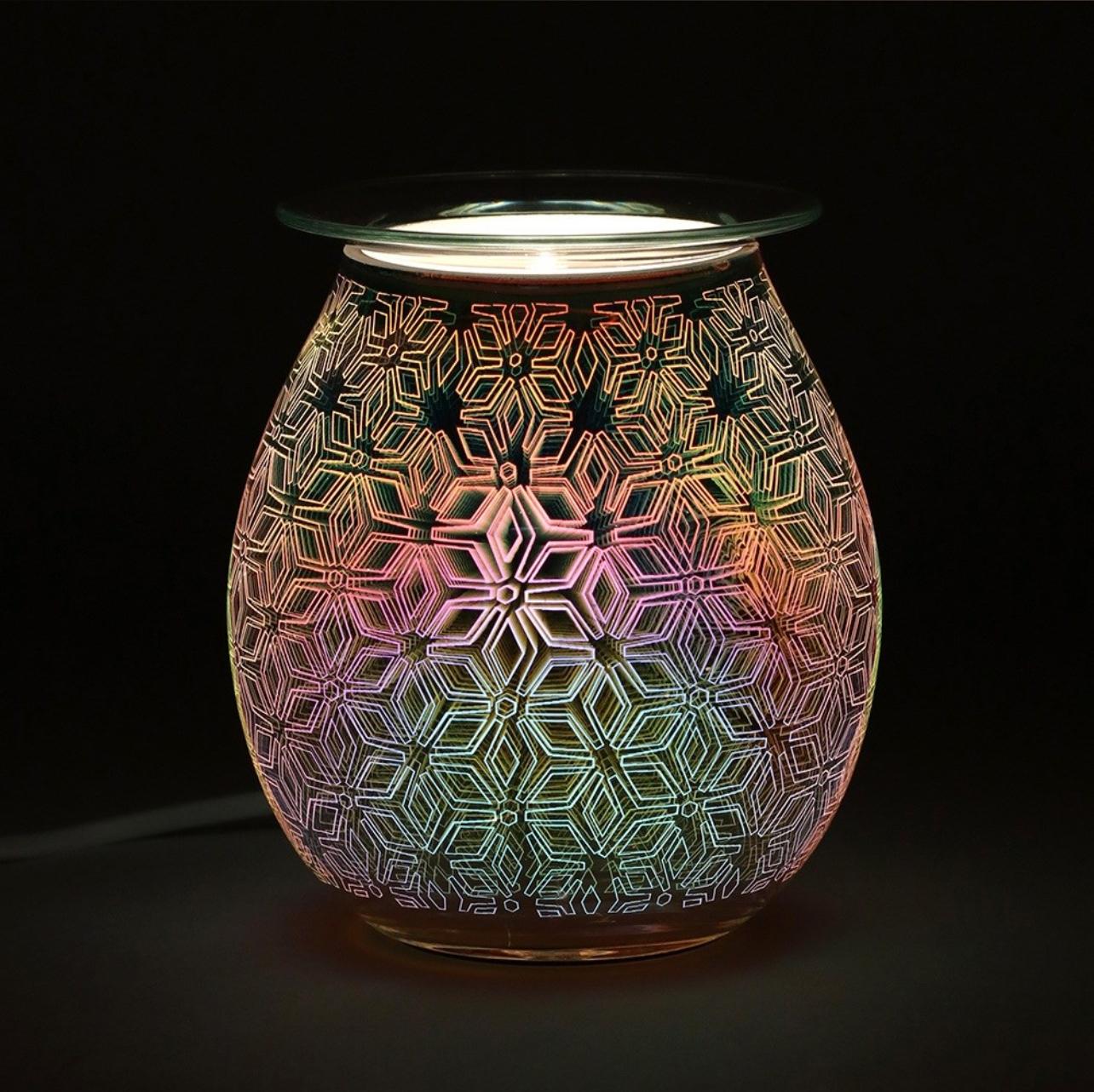 3D Geometric Light Up Electric Oil / Wax Burner