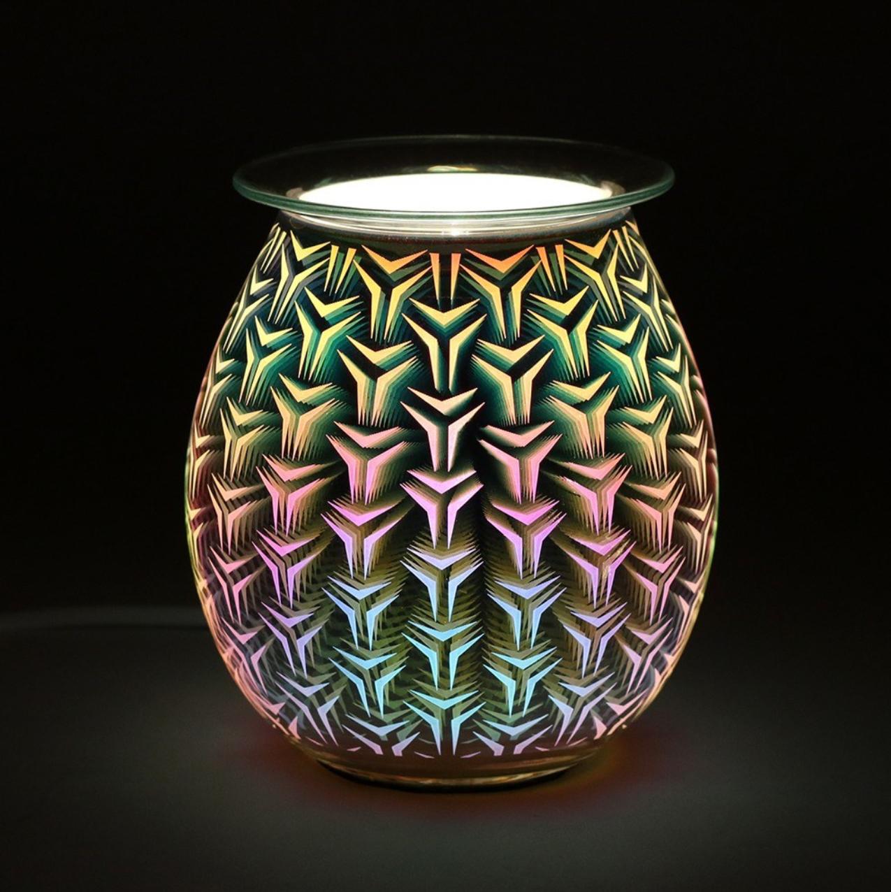 3D Geometric Light Up Electric Oil / Wax Burner