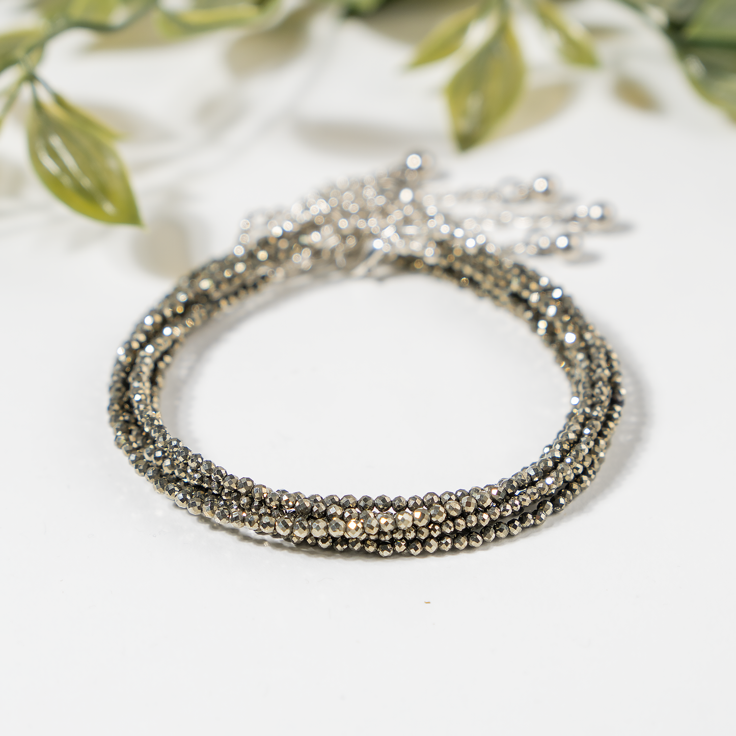 Pyrite Anklet | Natural Faceted Beads | Money Magnet Crystal