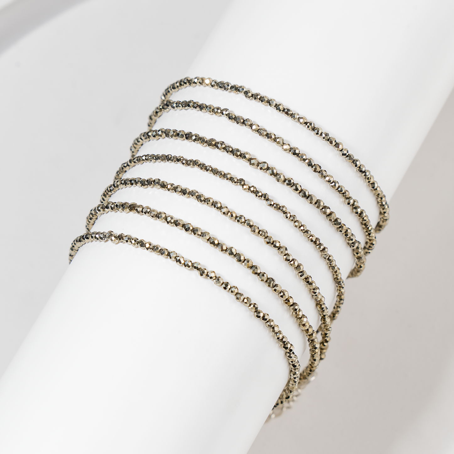 Pyrite Anklet | Natural Faceted Beads | Money Magnet Crystal