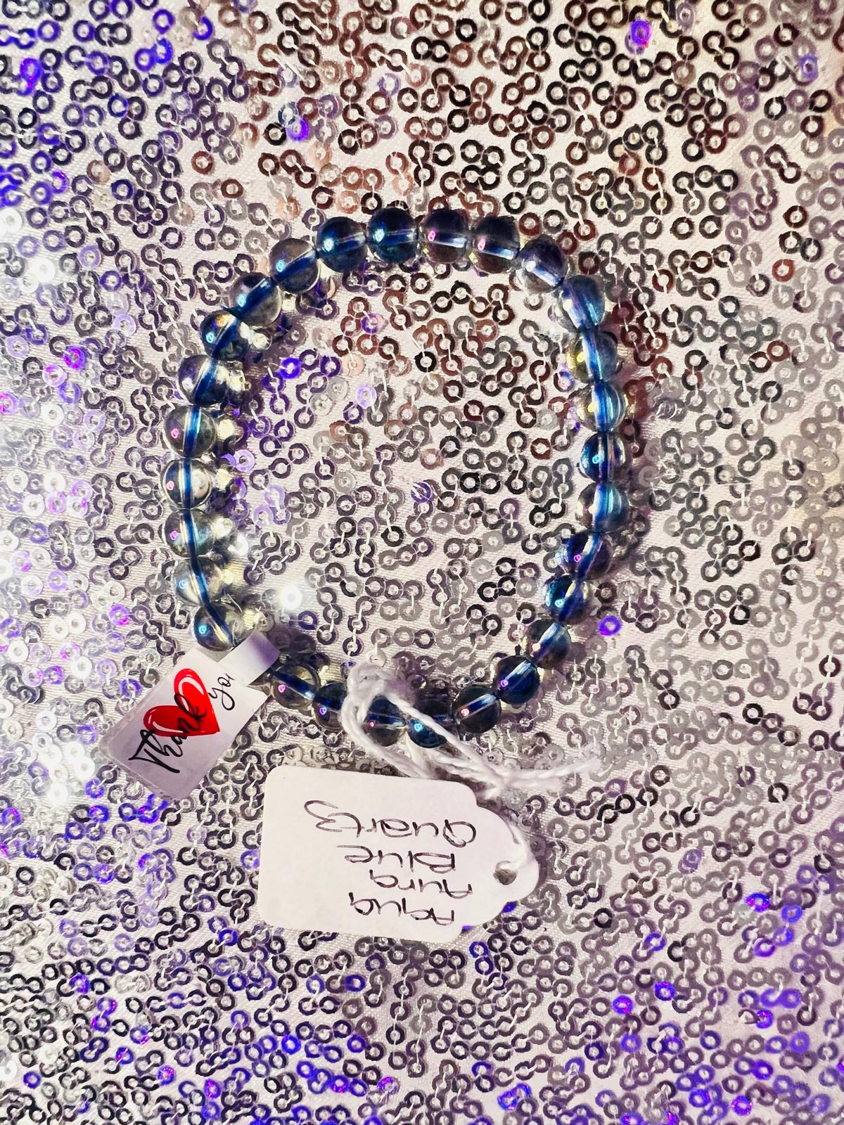 Aqua Aura Blue Quartz 8mm Bracelet