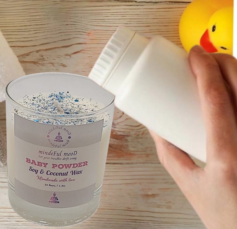 Baby Powdrer Candle 20cl by mindeFul mooD