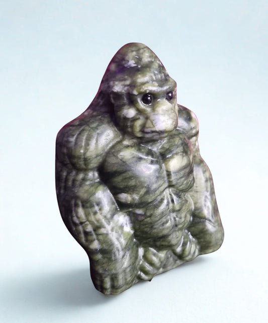 Green Jade Gorilla Carving