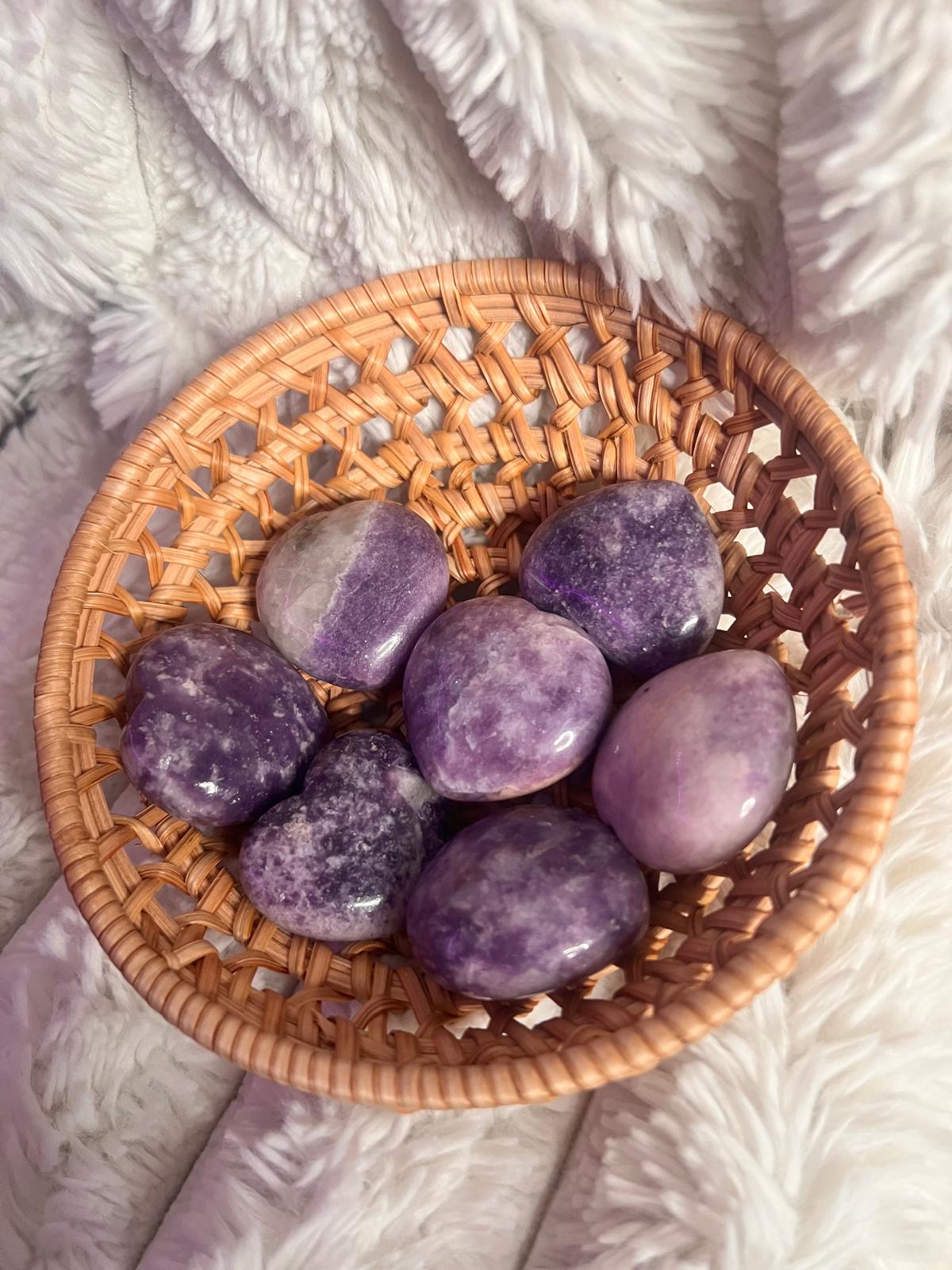 Lepidolite Heart