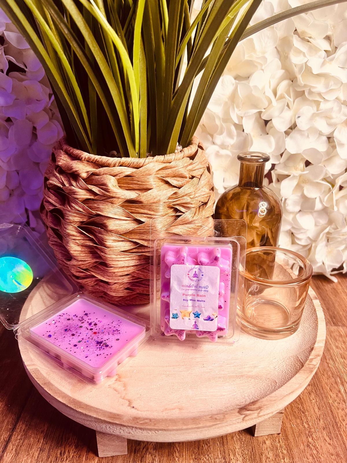 Handmade Purple Rain Soy Wax Star Clamshell