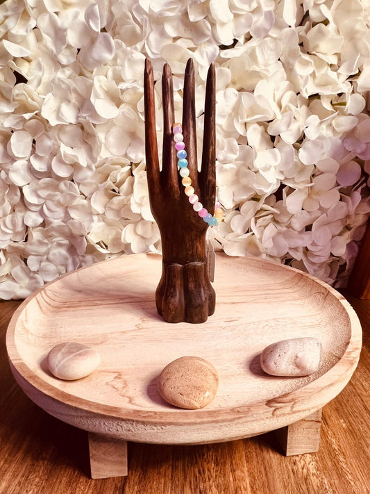 Rainbow Selenite  8mm Bracelet