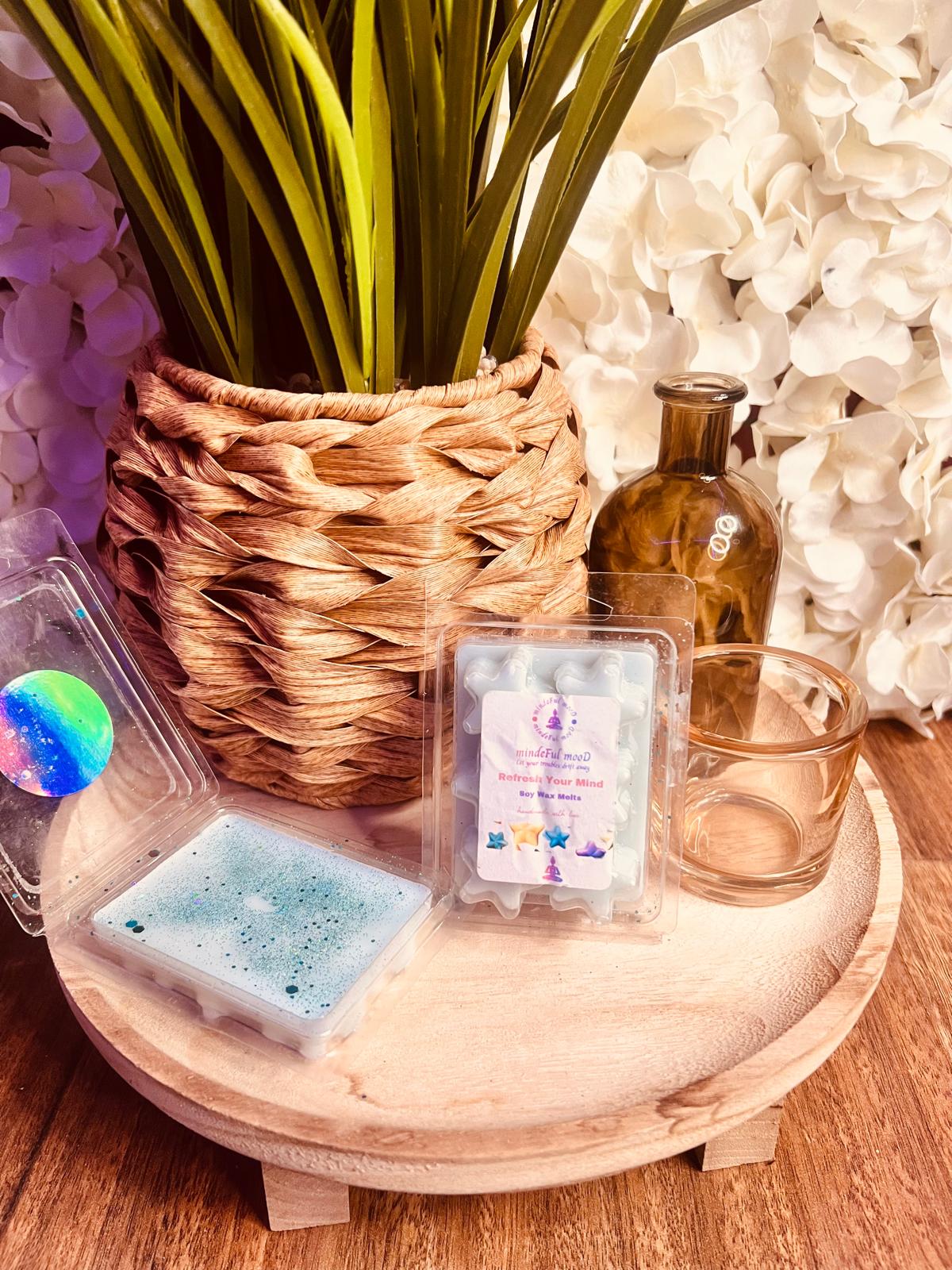 Handmade Refresh Your Mind Soy Wax Star Clamshell