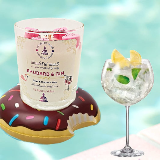 Rhubarb & Gin Soy & Coconut Candle 20cl by  mindeFul mooD