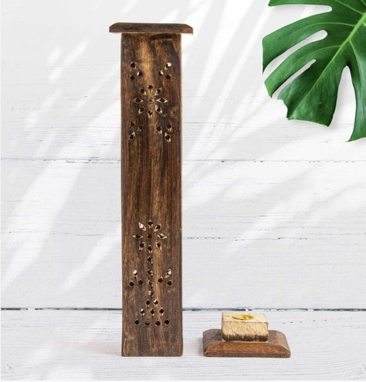 Incense Tower - Stained Wood
