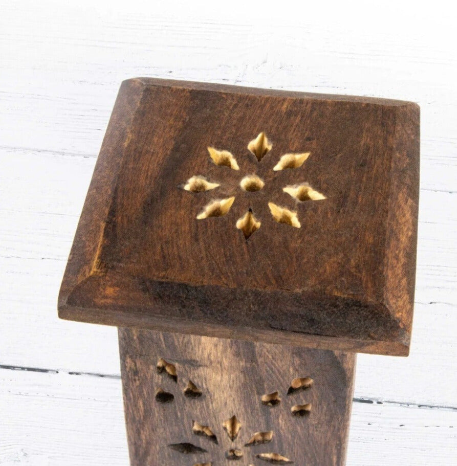 Incense Tower - Stained Wood