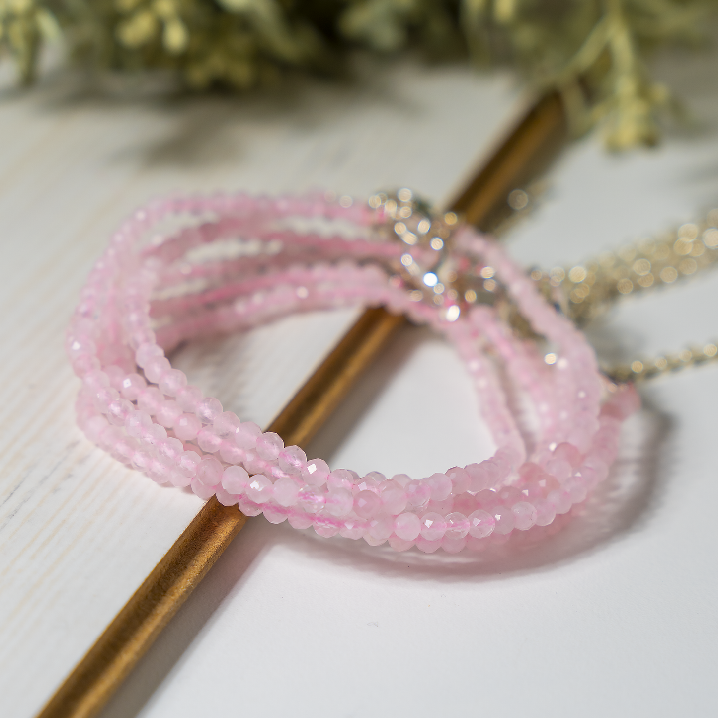 Crystal Anklet | Rose quartz | Energy Healing Accessory