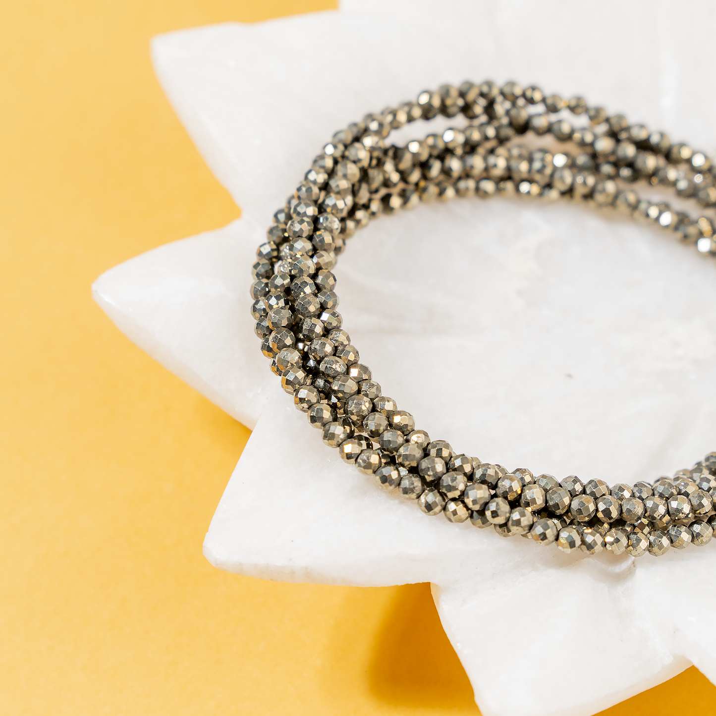 Pyrite Anklet | Natural Faceted Beads | Money Magnet Crystal