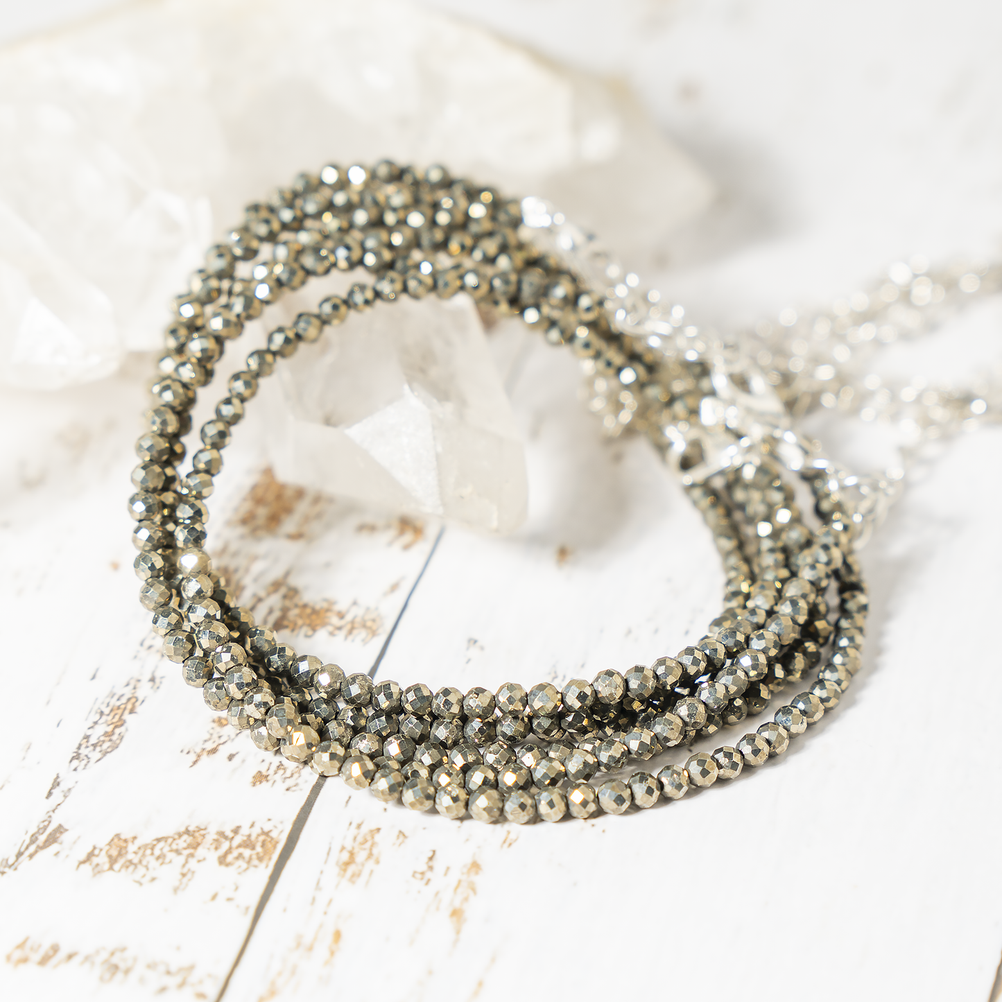 Pyrite Anklet | Natural Faceted Beads | Money Magnet Crystal