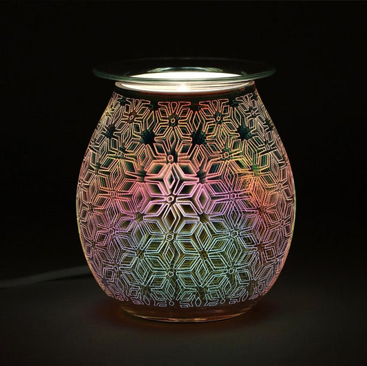 3D Geometric Light Up Electric Oil / Wax Burner