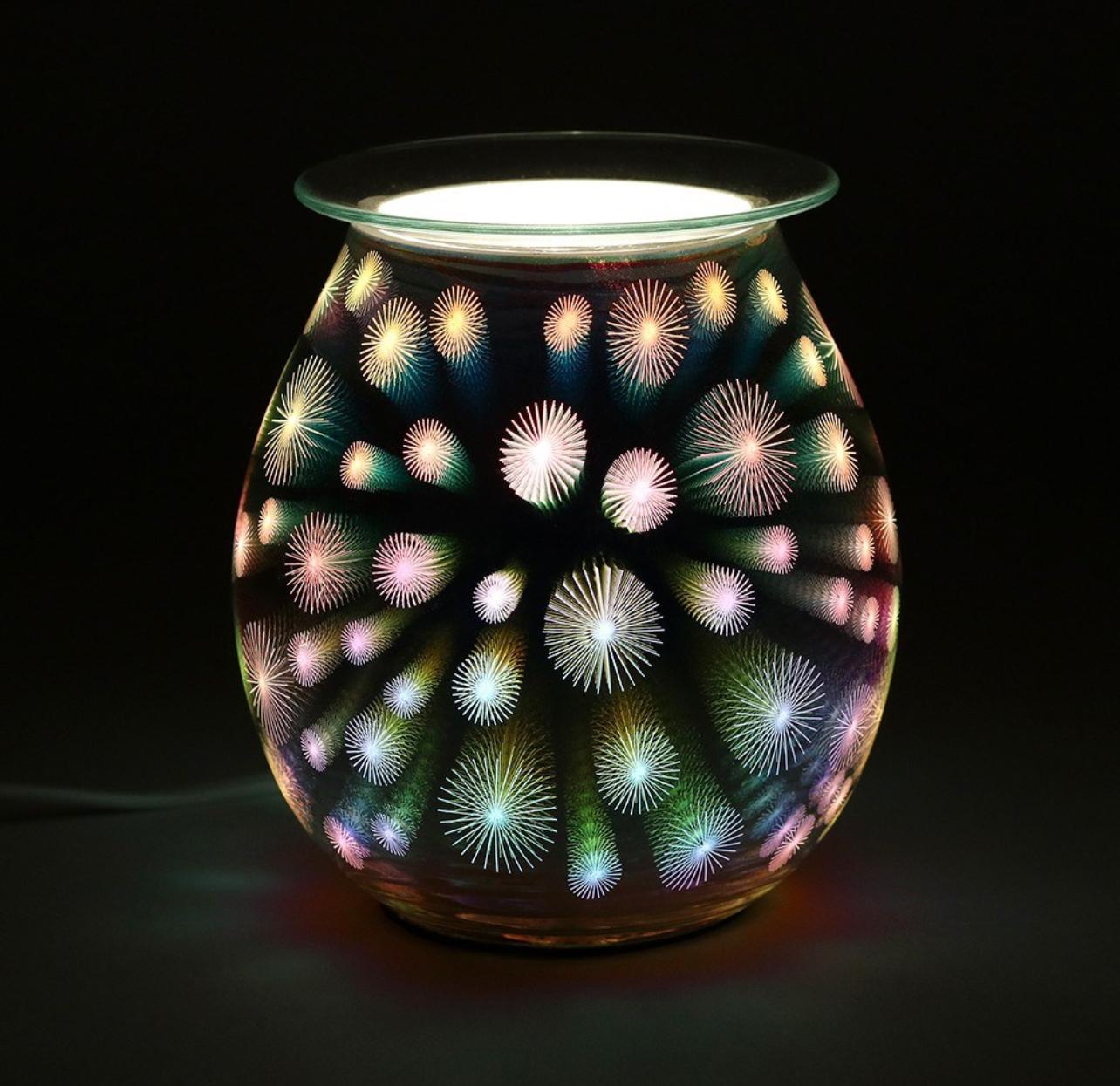 3D Geometric Light Up Electric Oil / Wax Burner