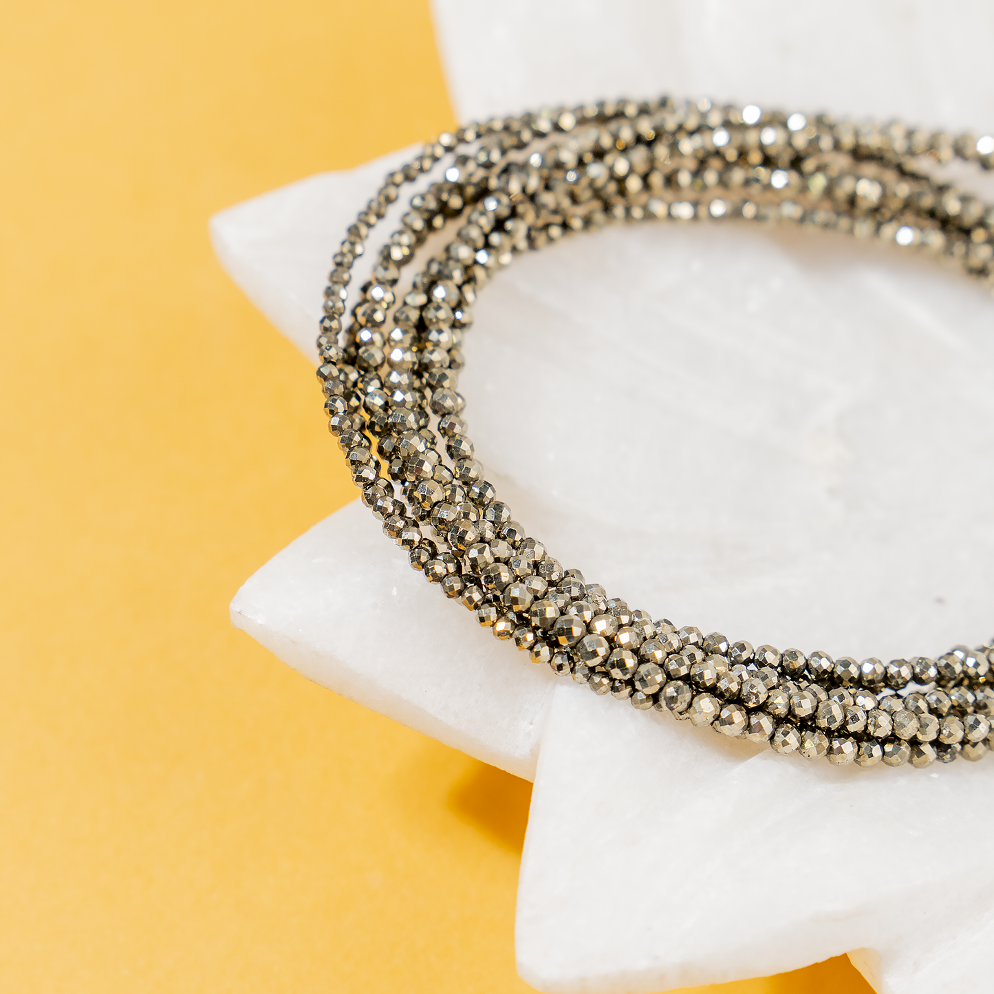 Pyrite Anklet | Natural Faceted Beads | Money Magnet Crystal